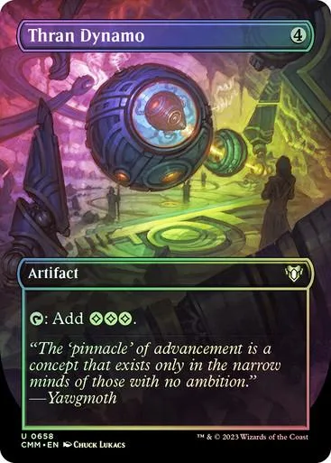 Blue and purple card art featuring a large, glowing blue sphere in a fantasy landscape.