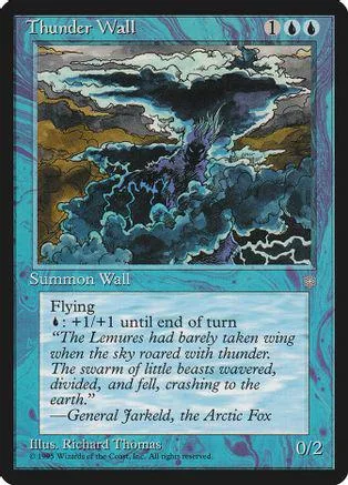 Dark storm cloud artwork on a collectible card with blue and black tones.