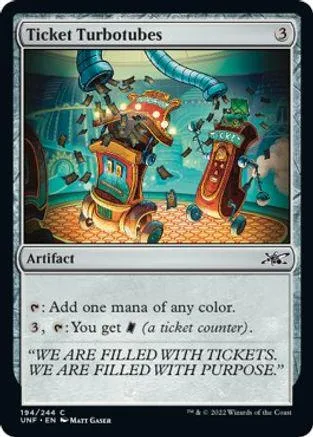 Two colorful, steampunk-style tubes on a grassy, blue-toned background.