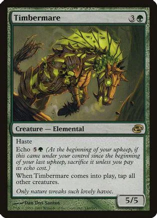 Green elemental creature card art featuring a monstrous, thorny beast.