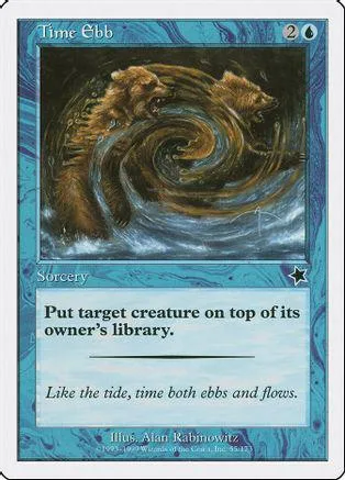 Brown bears in a swirling vortex on a blue and black Magic: The Gathering card.