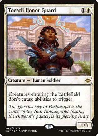 Card art shows a warrior in ornate armor against a grand, sunlit city backdrop.