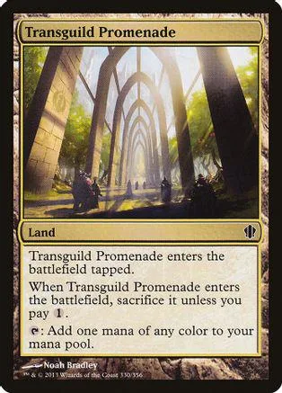 Card art shows arched stone walkway bathed in bright sunlight. Land type.