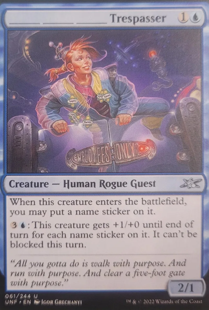 Card art shows a woman with red hair on a purple background.