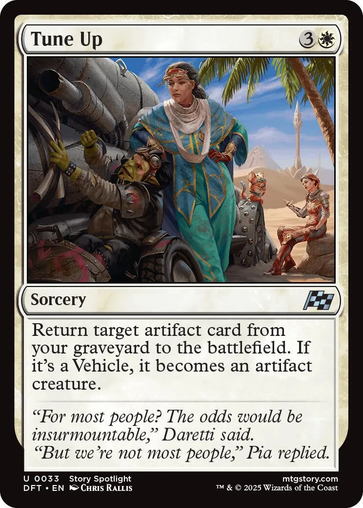 Card art shows woman near large cannon and figures in desert setting.