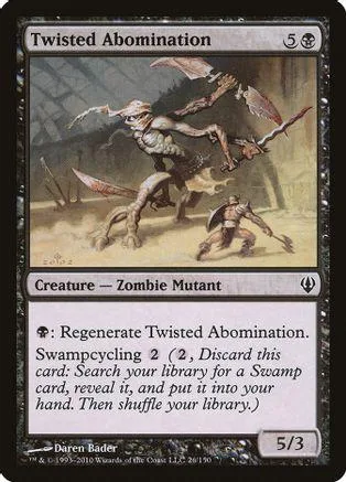 Zombie creature card art showing skeletal figures in a swampy environment.