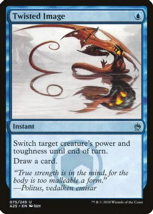 Card art depicts a fiery, winged creature in a reflective, watery scene.