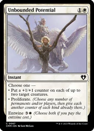 Winged figure with child on a branch, fantasy art on a Magic: The Gathering card.