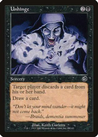 Hooded, monstrous figure in dark blue and white, Sorcery card art.