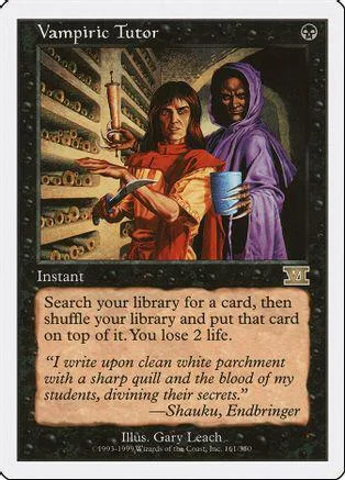 Card art shows two figures, one in red, one in purple, against a dark background.