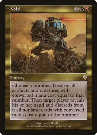 Dark armored figure in battlefield setting on a Magic: The Gathering card.