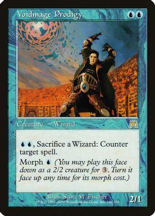 Wizard creature card art showing figure against orange, mountainous landscape.
