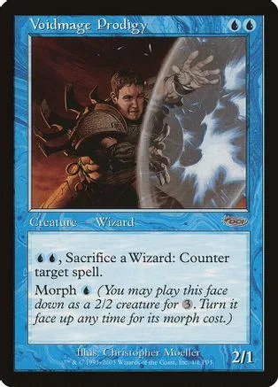 Wizard creature card art featuring a figure in dark armor against a bright, swirling background.
