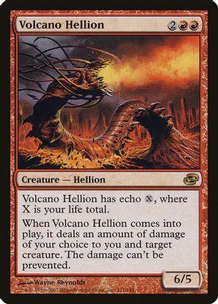 Red and orange volcanic creature card art, showing a fiery, monstrous form.