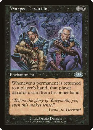 Two men in robes on a dark, swirling background on a Magic card.