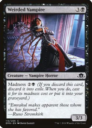 Dark-haired vampire woman in black dress, dramatic lighting, Magic: The Gathering card.