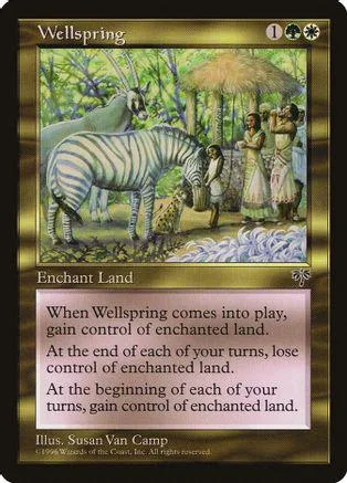 Green and brown landscape art on a Magic: The Gathering land card.