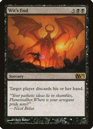 Dark dragon creature on fire against an orange, fiery background.
