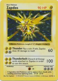 Zapdos [Shadowless] #16