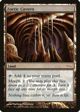 Dark cavern landscape art on a Magic: The Gathering land card.