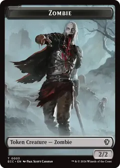 Zombie // Elf Warrior [Double-Sided Token] #3