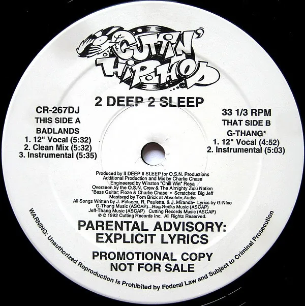2 Deep 2 Sleep – Badlands / G-Thang