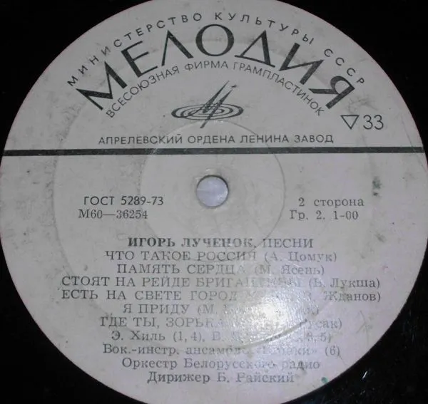 Игорь Лученок – Песни