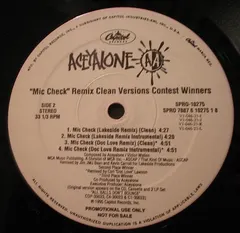 Aceyalone – "Mic Check" Remix Clean Versions Contest Winners (Vinyl, Limited Edition)