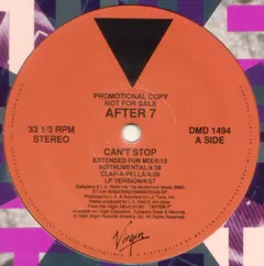 After 7 – Can't Stop (Vinyl, 12")