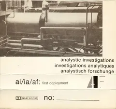 ai/ia/af* – First Deployment (Cassette, Album)
