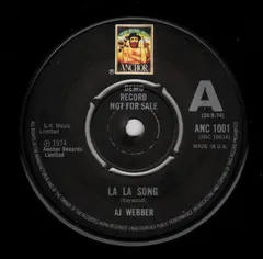 AJ Webber – La La Song (Vinyl, 7")