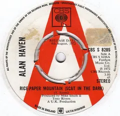 Alan Haven – Rice-Paper Mountain (Vinyl, 7")