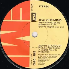 Alvin Stardust – Jealous Mind (Vinyl, 7")