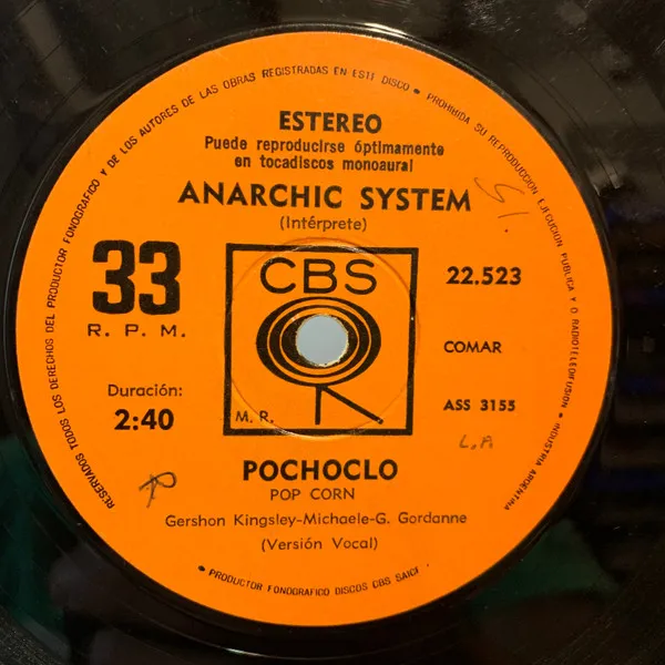 Anarchic System – Pochoclo = Pop Corn