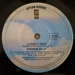 Andrew Gold Asylum Records – Lonely Boy (Vinyl, 7")