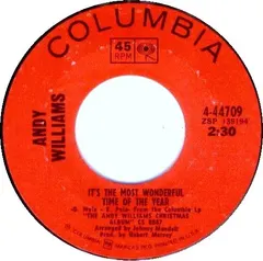 Andy Williams – It's The Most Wonderful Time Of The Year (Vinyl, 7")