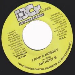 Anthony B – Fraid A Nobody (Vinyl, 7")