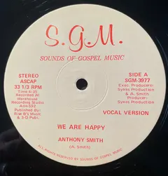 Anthony Smith (40) – We Are Happy (Vinyl, 12")