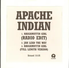 Apache Indian – Raggamuffin Girl (CD, Single)