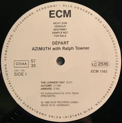 Azimuth (2) With Ralph Towner – Départ (Vinyl, LP)