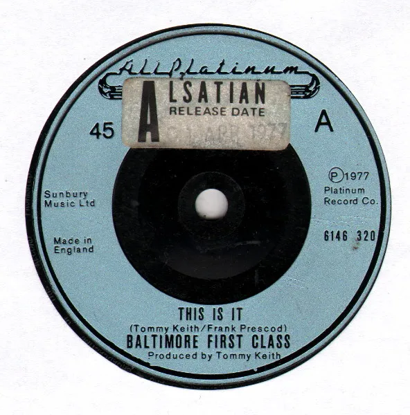 Baltimore First Class* – This Is It / Me & My Gemini