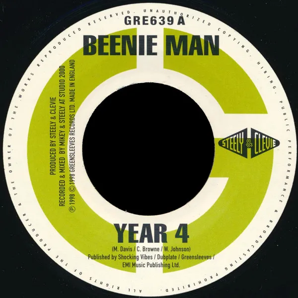 Beenie Man – Year 4