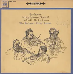 Beethoven*, The Budapest String Quartet* – String Quartets Opus 18 No. 3 In D, No. 4 In C Minor (Vinyl, LP)