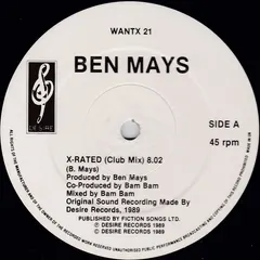 Ben Mays – X-Rated (Vinyl, 12")