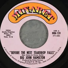 Big John Hamilton – Before The Next Teardrop Falls (Vinyl, 7")