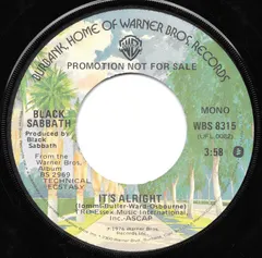 Black Sabbath – It's Alright (Vinyl, 7")