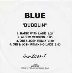 Blue (5) – Bubblin' (CDr, Single)
