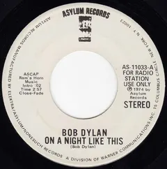 Bob Dylan Asylum Records – On A Night Like This (Vinyl, 7")