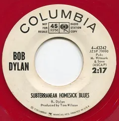 Bob Dylan Columbia – Subterranean Homesick Blues (Vinyl, 7")