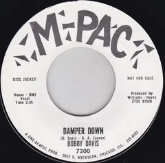 Bobby Davis (2) – A Human's Prayer / Damper Down (Vinyl, 7")